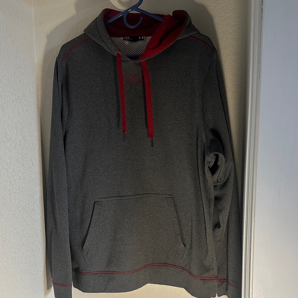 Under Armour Charcoal and Crimson Hoodie